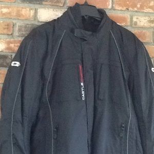 Men's motorcycle black jacket